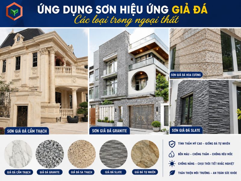 Sơn hiệu ứng giả đá ngoài trời