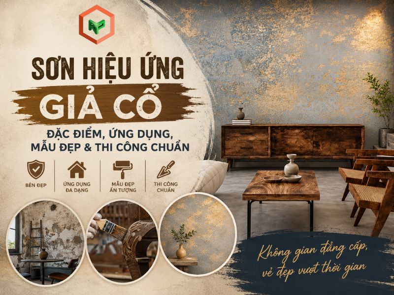 Sơn Hiệu Ứng Giả Cổ: Đặc Điểm, Ứng Dụng, Mẫu Đẹp & Thi Công Chuẩn