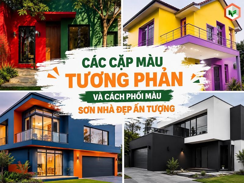 Các Cặp Màu Tương Phản Và Cách Phối Màu Sơn Nhà Đẹp Ấn Tượng