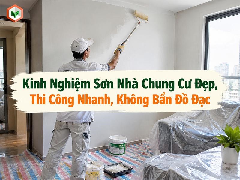 Kinh Nghiệm Sơn Nhà Chung Cư Đẹp, Thi Công Nhanh, Không Bẩn Đồ Đạc