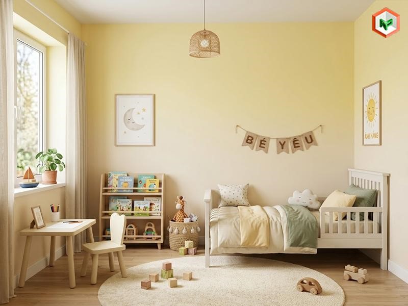 Phối màu Ombre cho phòng trẻ em