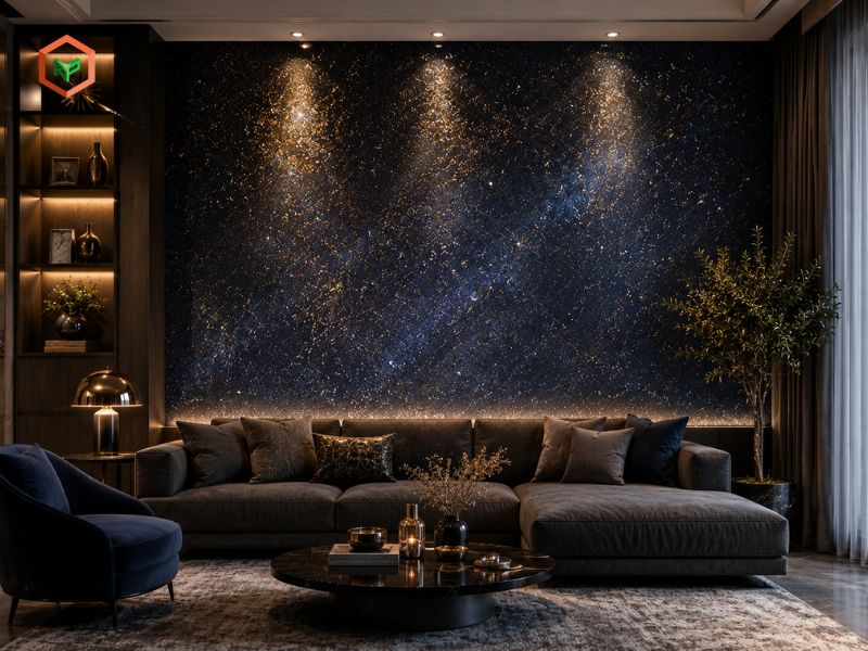 Sơn hiệu ứng nhũ lấp lánh cho phòng khách
