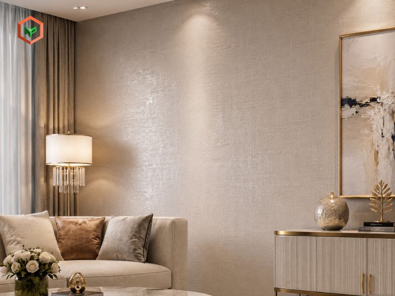 Sơn hiệu ứng vải lụa phòng khách