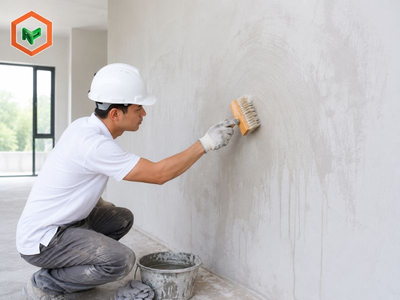 Kỹ thuật vệ sinh đối với bề mặt tường mới xây