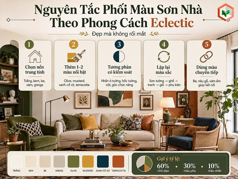 Nguyên tắc phối màu Eclectic
