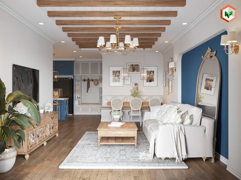 Nội thất Farmhouse thường có kiểu dáng đơn giản, thoải mái.