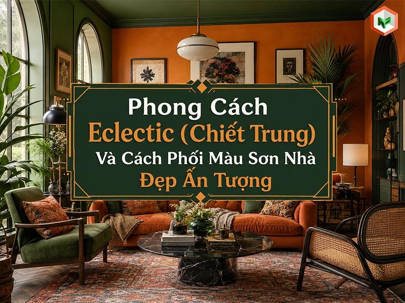 Phong Cách Eclectic (Chiết Trung) Và Cách Phối Màu Sơn Nhà Đẹp Ấn Tượng