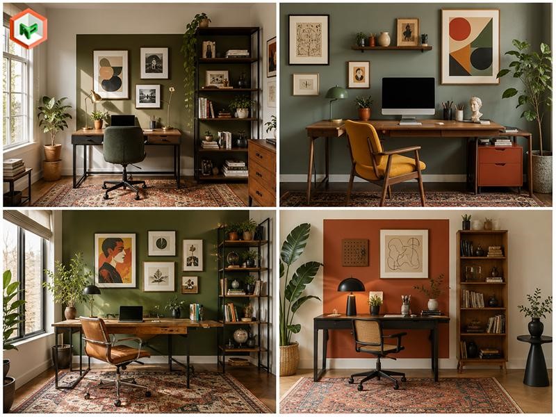 Góc làm việc phong cách Eclectic