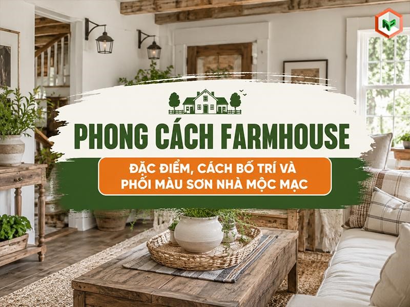 Phong Cách Farmhouse: Đặc Điểm, Cách Bố Trí Và Phối Màu Sơn Nhà Mộc Mạc